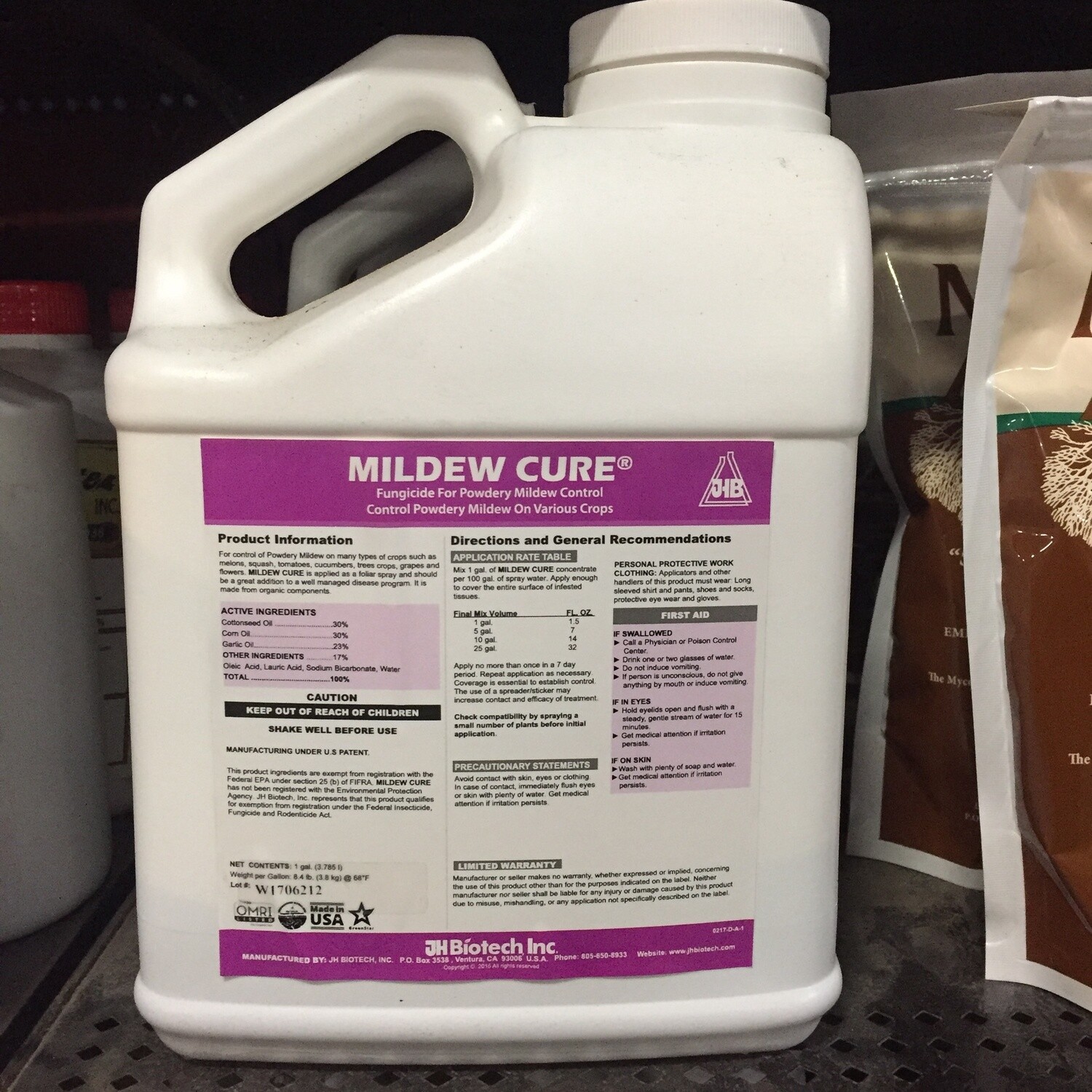 Mildew Cure - Organic - by OZ or GAL, Weight: 1 gallon