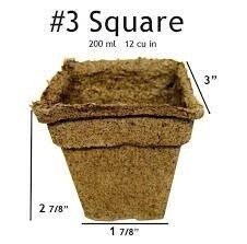 cowpot 3&quot; square at top