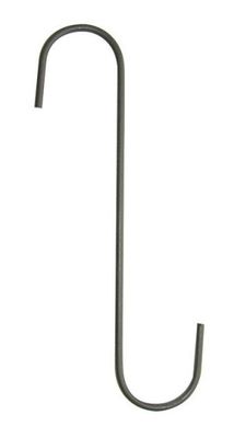 S Hook for Plants 12"  Black