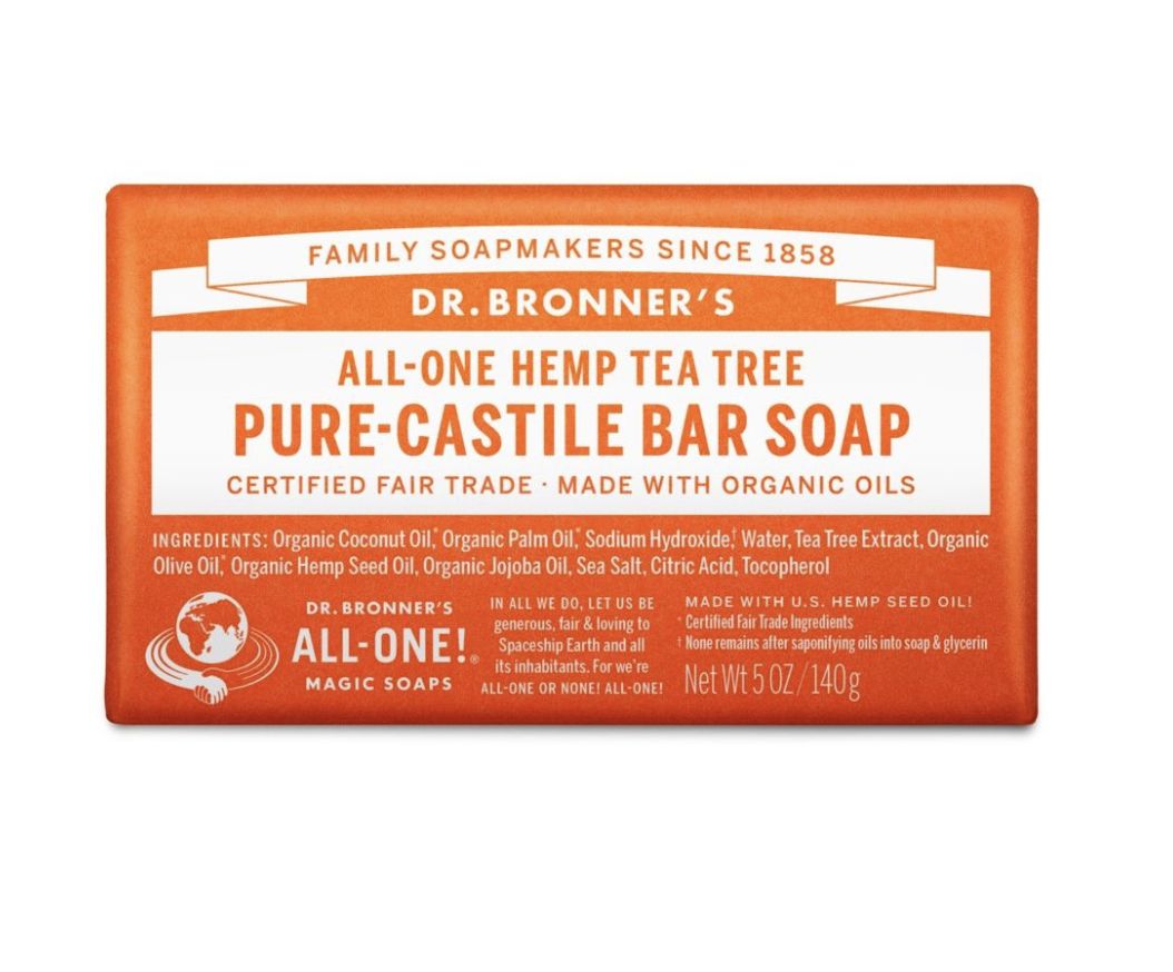Dr Bronner's Pure Castile Bar Soap Tea Tree