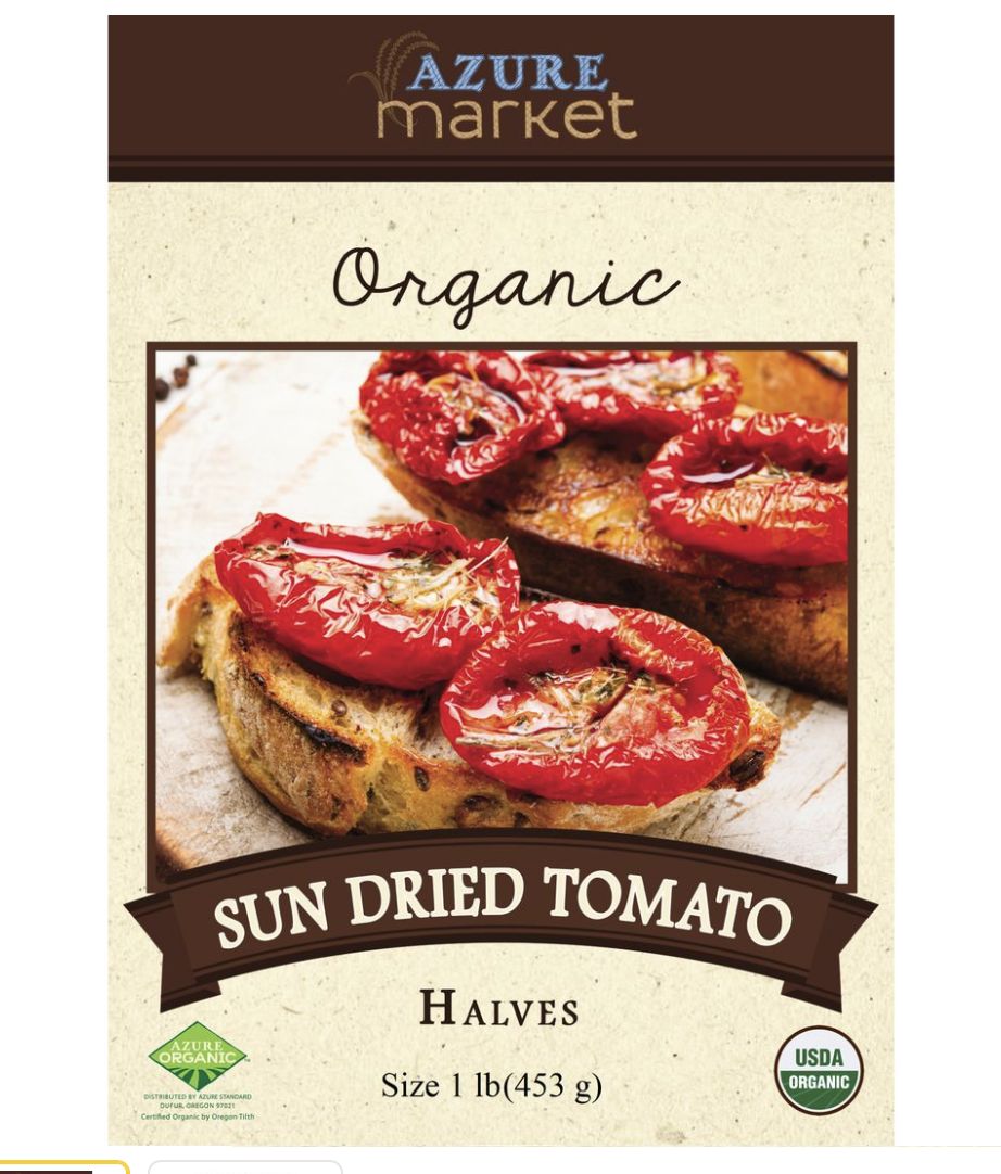Tomato, Sun Dried HALVES - Organic