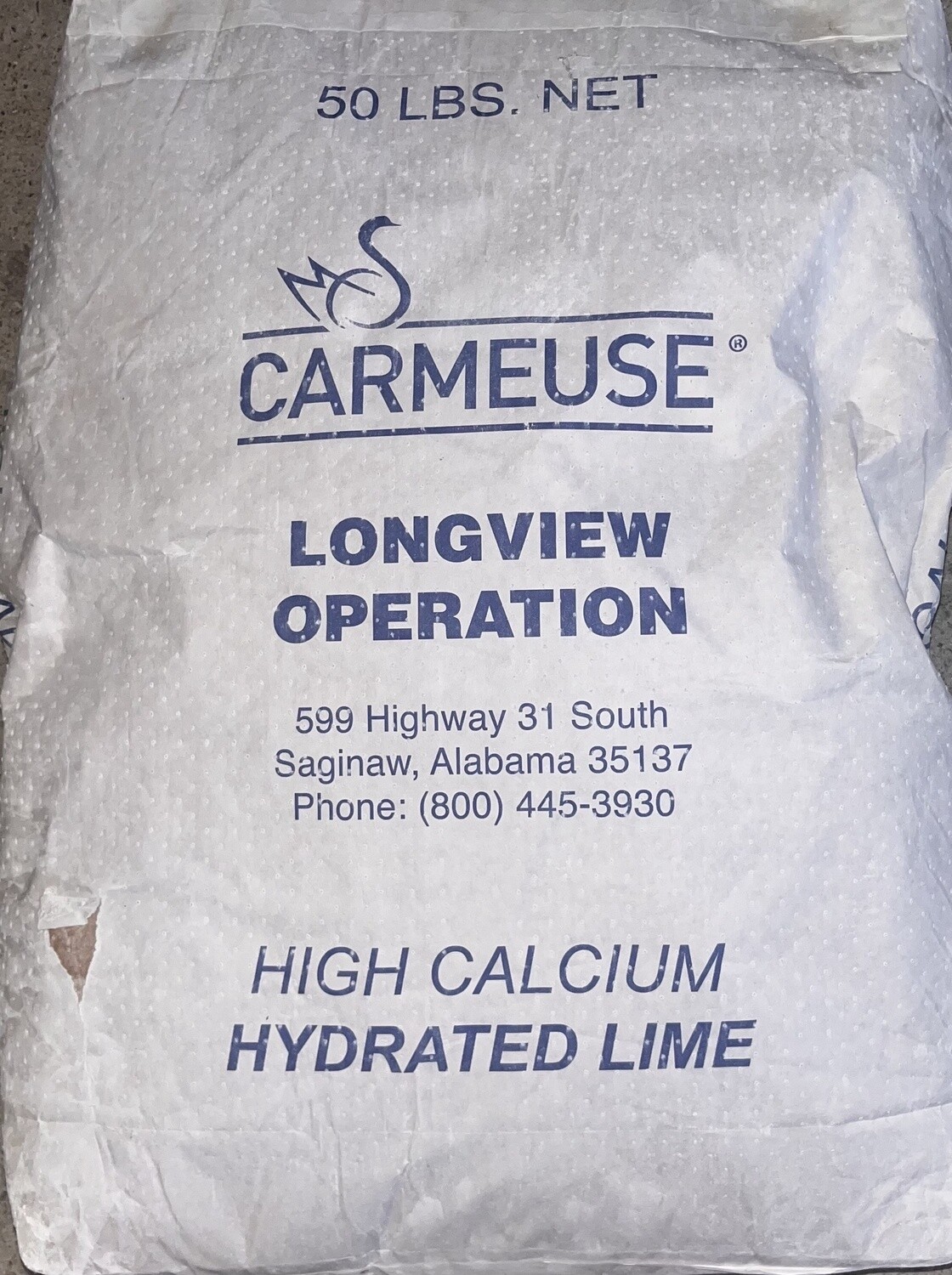 Chemically Hydrated Lime-50 LB Bag