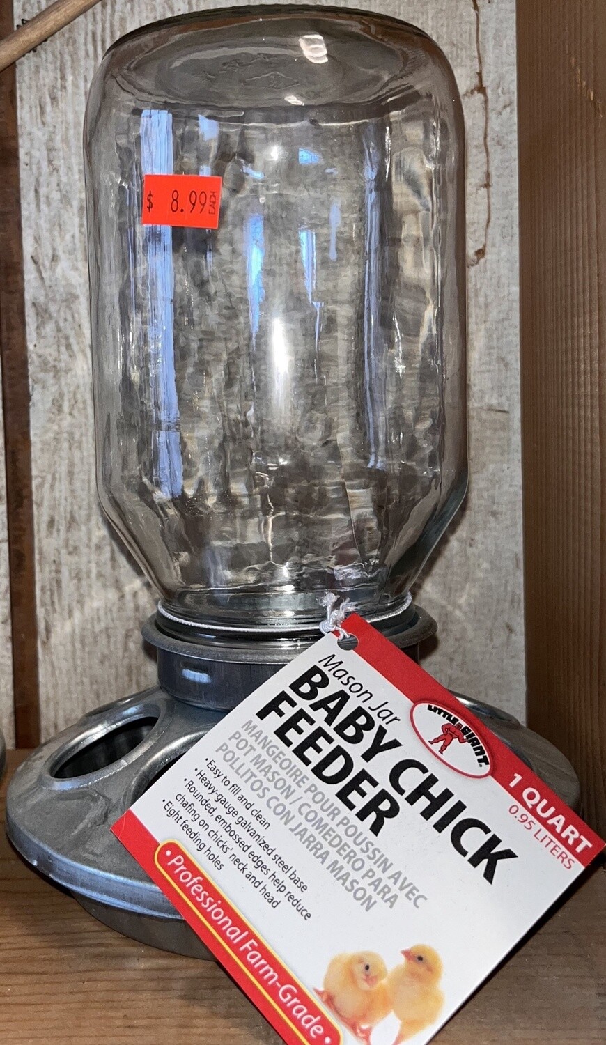Chick Feeder Mason Jar