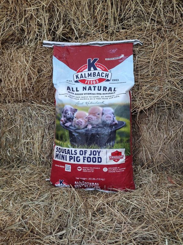 16% Squeals of Joy Mini Pig Food Kalmbach-25 LB