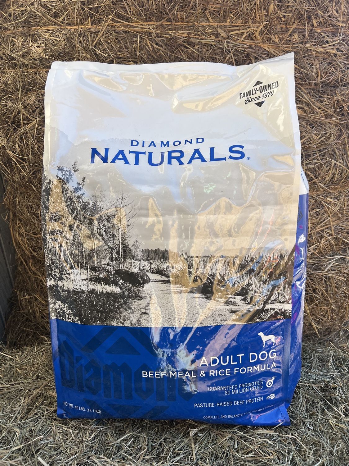 Beef/Rice Adult Diamond Dog Food 40 LB