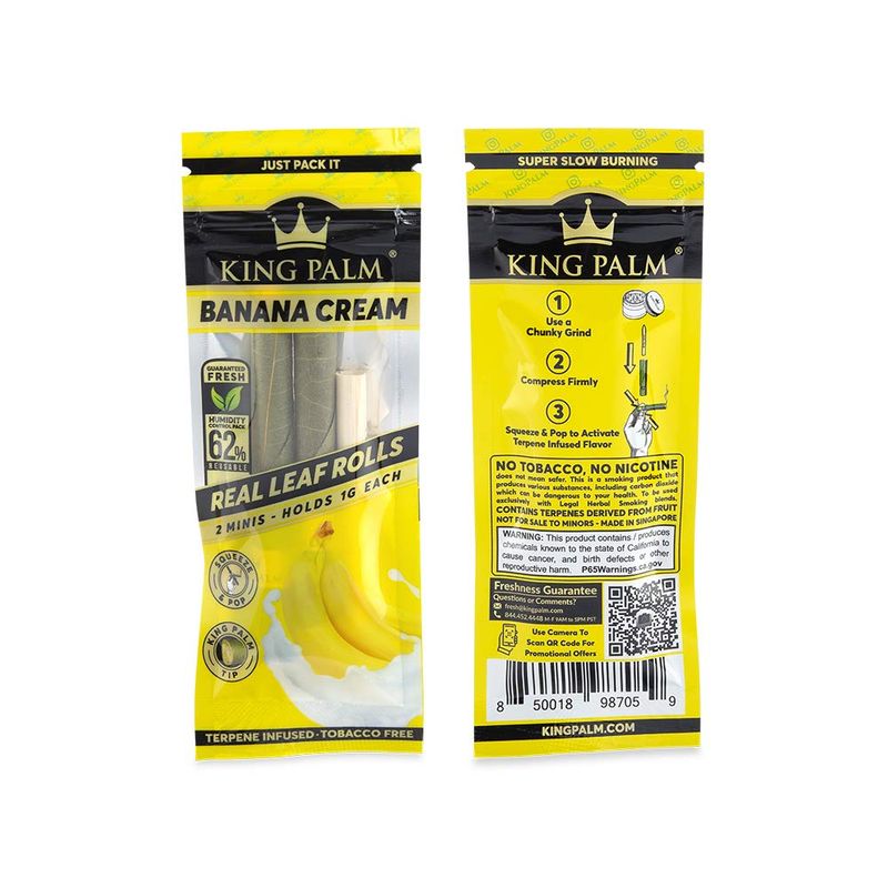 King Palm 1G Pre Roll 2 Pack - Banana Cream