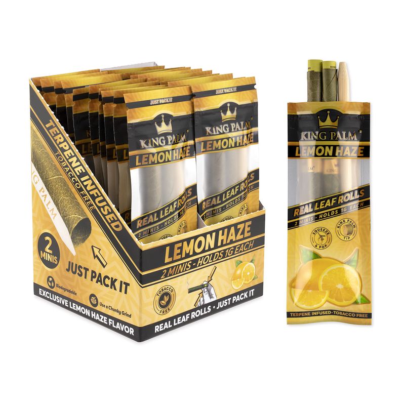 King Palm Mini Pre-Roll 2 Pack 1G - Lemon Haze