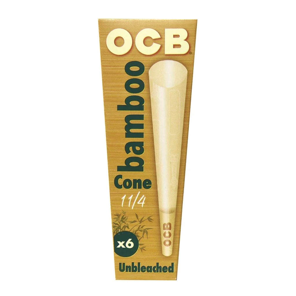 OCB Bamboo Pre Roll Cones 1 1/4&quot; 6 Pack