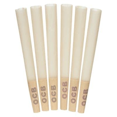 OCB Bamboo Pre Roll Cones 1 1/4" 6 Pack
