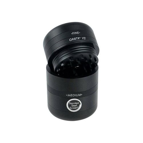 Kannaster GR8TR V2 Series Grinder Solid Body w/ Easy Change Screen -  Matte Black