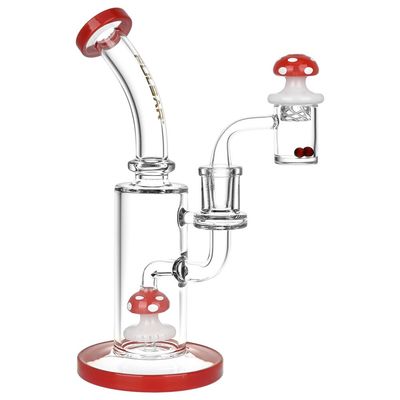 Pulsar Shroom Rig Set w/ Carb Cap - 8.5” /14mm F/ Red