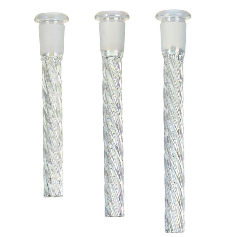 Pulsar iridescent rainbow twist downstem with assorted size and colours