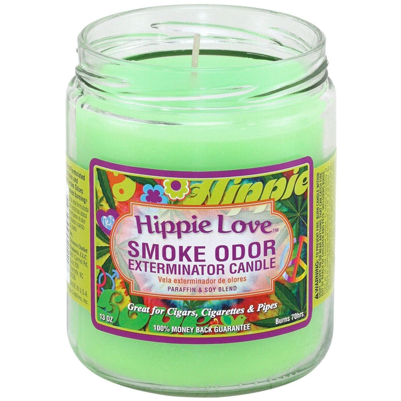 Smoke Odor Candle 13oz - Hippie Love