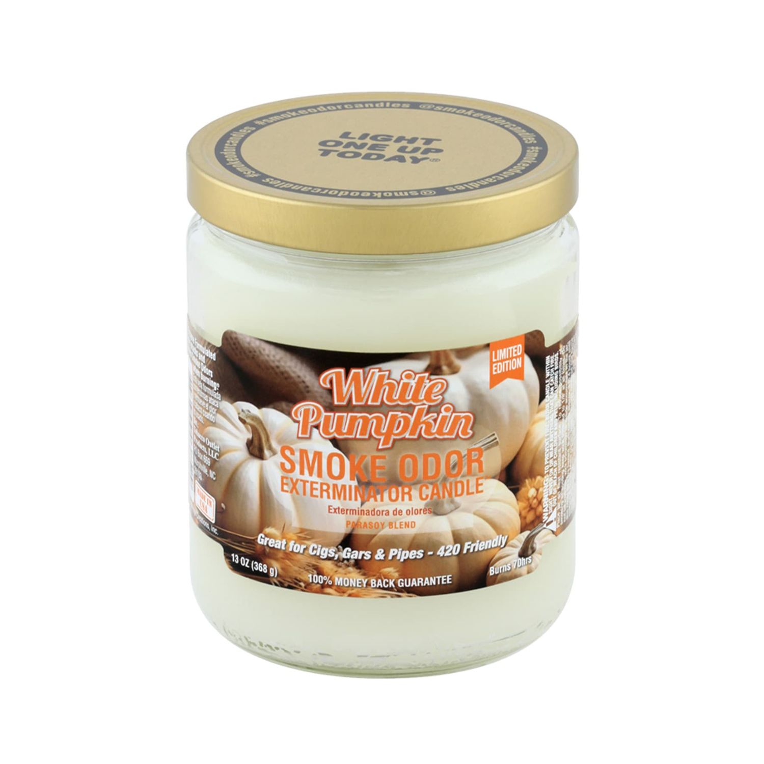 Smoke Odor Candle 13oz - Limited Edition - White Pumpkin