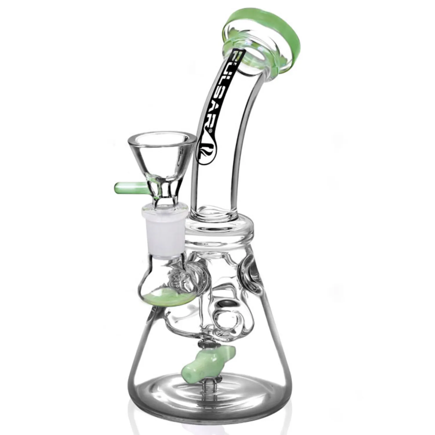 Pulsar 7.25” Propeller Perc Beaker Green