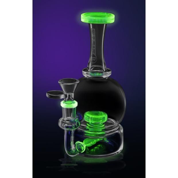 Pulsar 7” Inline Perc To Showerhead UV Reactive Colors - Green