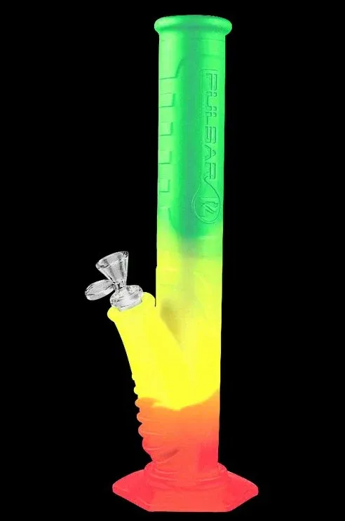 Pulsar Rip Silicone Bong Rasta 13.5”