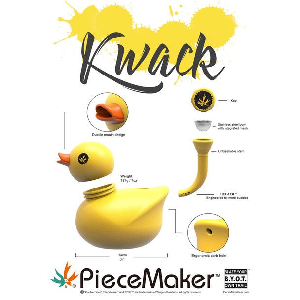 Piece Maker Kwack Pipe Silicone Duck
