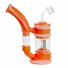 Ooze Silicone &amp; Glass Bubbler - Stack, Color: Orange