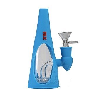 FLX Inverter 6” Silicone Water Pipe, Color: Blue