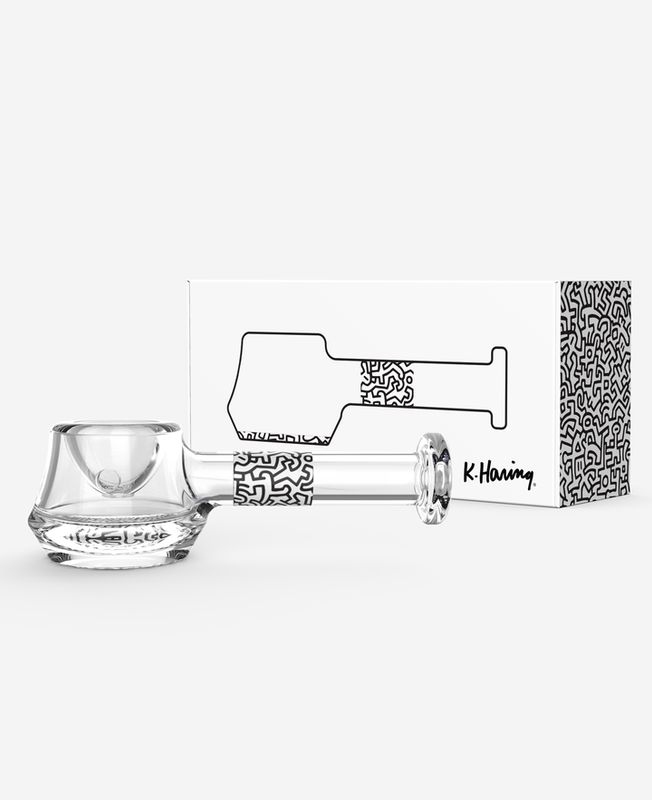 Keith Haring Spoon Pipe- Black &amp; White