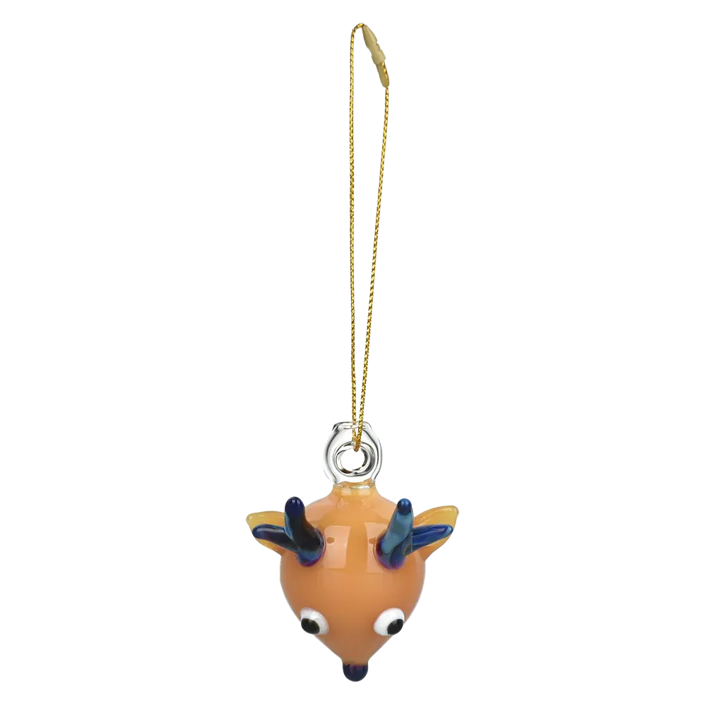 Santa’s Secret Hand Pipe Ornament 2.25” - Reindeer