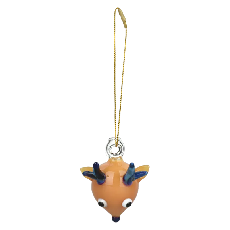 Santa’s Secret Hand Pipe Ornament 2.25” - Reindeer