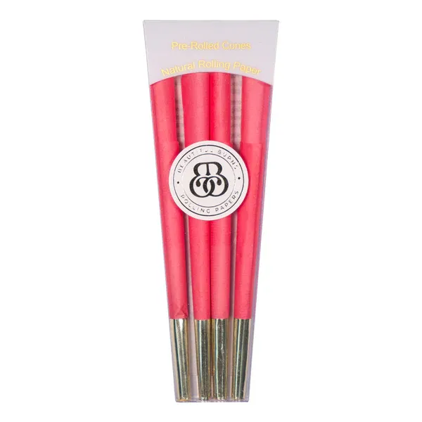 Beautiful Burns - Pre-Rolled Designer Cones 8 per pack, Color: Power Pink