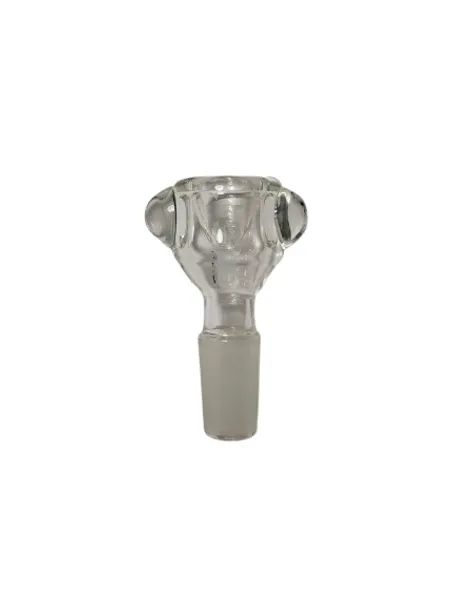 Clear Blown Bowl with Marble Handles 14mm