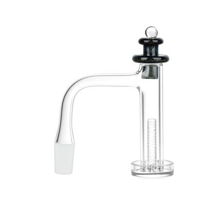 Long Quartz Banger w/ Dichro Cap and Pillar 14mm