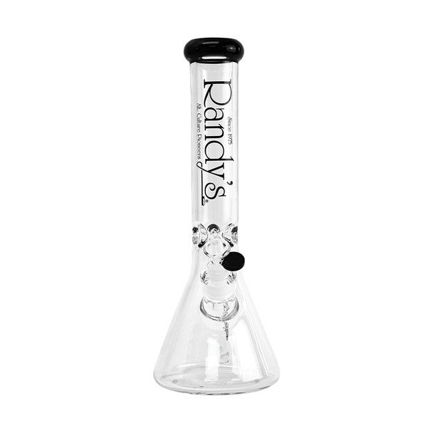 Randy’s 14” Classic Beaker Clear W/Black Accents