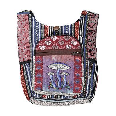 ThreadHeads Mushroom Aztec Patchwork  Shoulder Bag - 15” x 14”