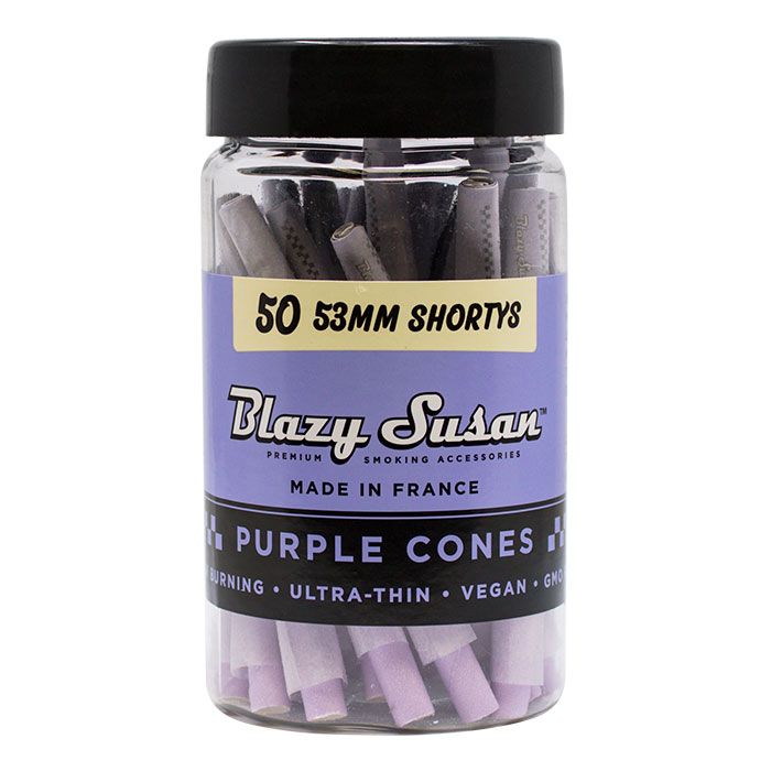 Blazy Susan Purple Shorty&#39;s Cones 53mm 50 Pack