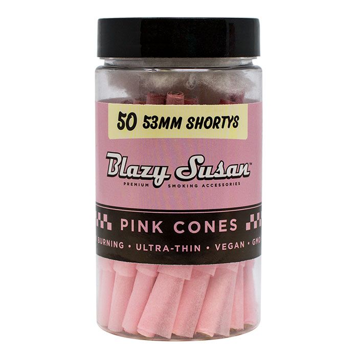 Blazy Susan Pink Shorty&#39;s Cones 53mm 50 Pack