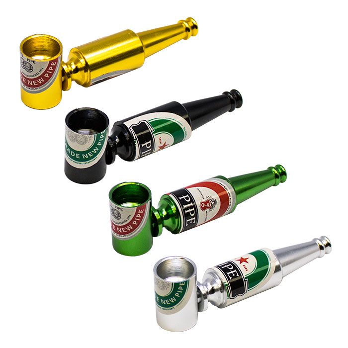 Metal Beer Bottle Pipe 3”