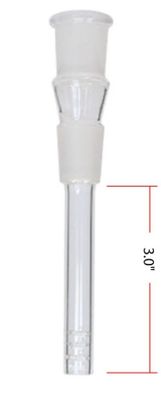 Plain Glass 3 Inches Down Stem with 19mm Joint