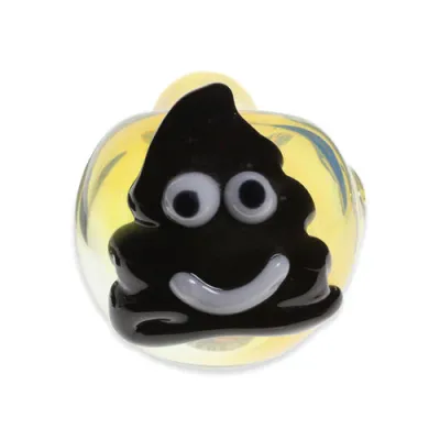 Chameleon Glass Poop Emoji Pipe