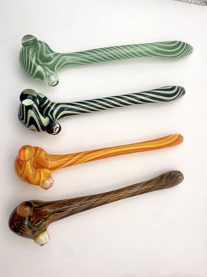 Shine Glass 8” Stick Stack Long Pipe