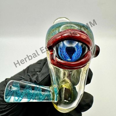 Jam Bear Glass UV Eyeball Sherlock Pipe