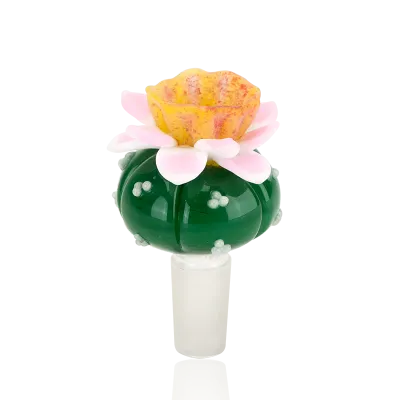 Empire Glassworks Peyote Flower Bowl Glow In The Dark 14mm