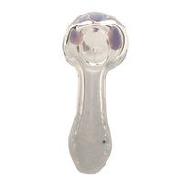Frit Mouthpiece W/Dotted Head Glass Peanut Pipe 3”