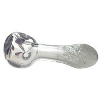 Frit Mouthpiece W/Dotted Head Glass Peanut Pipe 3”