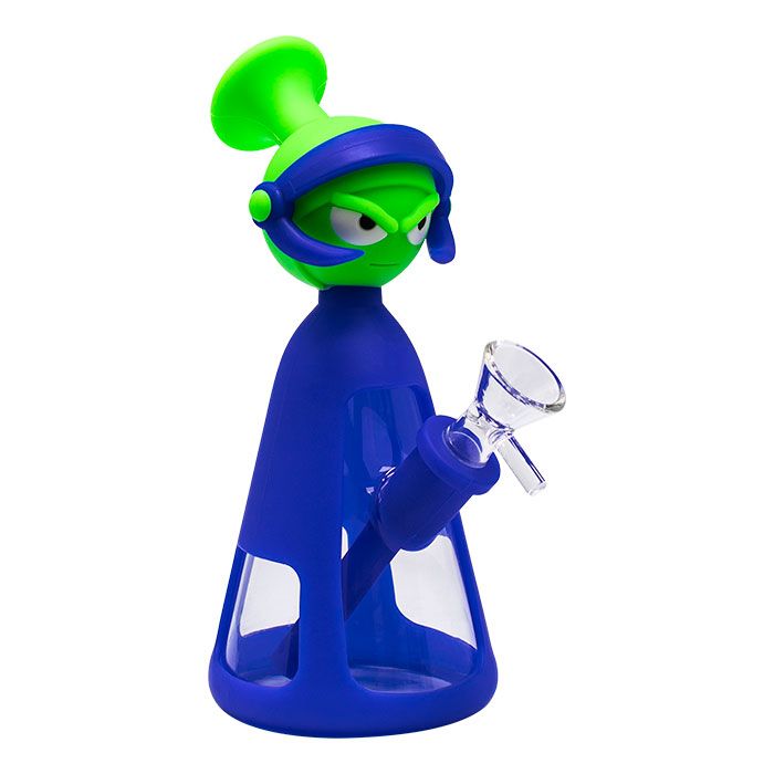 Blue Marvin The Martian 7” Silicone Bong