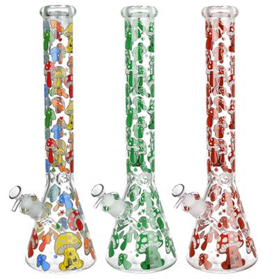 Glow Mushroom Glass Beaker 18”
