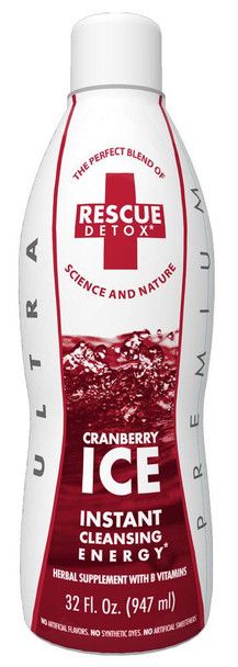 Rescue Detox Ice 32oz - Cranberry