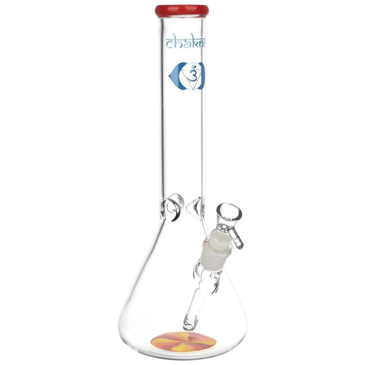 Glass Chakra Drop Of Sun Beaker 11.75”
