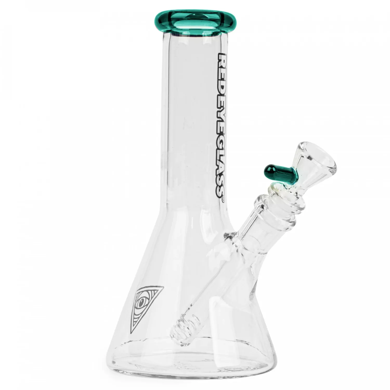 Red Eye Glass 8” Beaker, Color: Teal