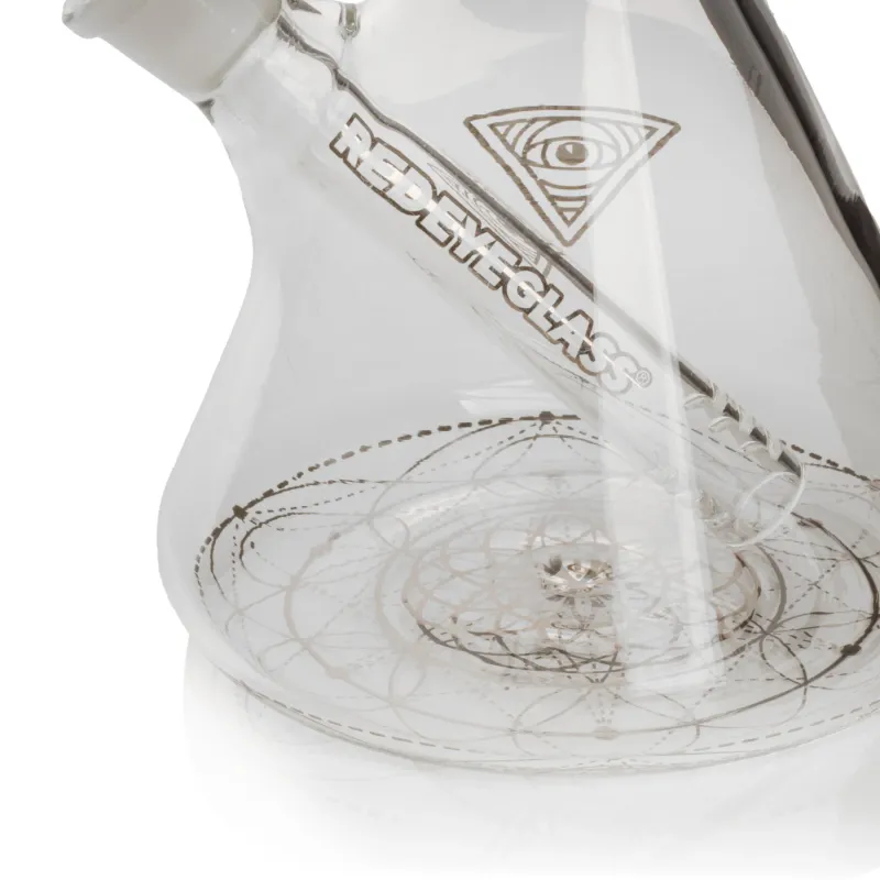 Red Eye Glass 12” Sacred Geometry Beaker
