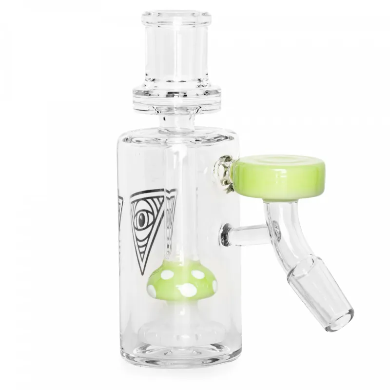 Red Eye Glass Funguy Ash Catcher w/Mushroom Perc 14mm 45Degree