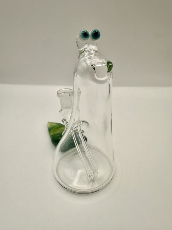 Browski Glass Clear Slug 5” W/Aqua Trail 9mm